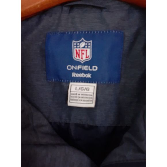Reebok Men's Jacket Size L St Louis Rams Blue On Field NFL Logo - Picture 7 of 9